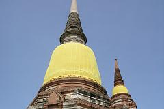 Bangkok 05 04 Ayutthaya Wat Yai Chai Mongkol Great Chedi The great chedi at Wat Yai Chai Mongkol in Ayutthaya was built in 1592 to celebrate King Naresuans single-handed defeat of the then Burmese Crown Prince after an elephant back duel.